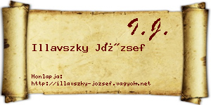 Illavszky József névjegykártya